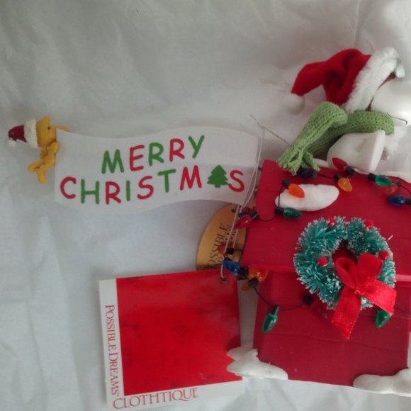 Retired 2006 Peanuts "Snoopy the Flying Ace" with Woodstock Figurine - Picture 5 of 10